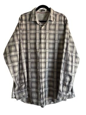 Bugatchi Men's Gray Button-Down Shirt